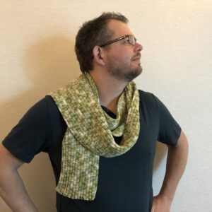 Knitted multicolored Scarf in merino
