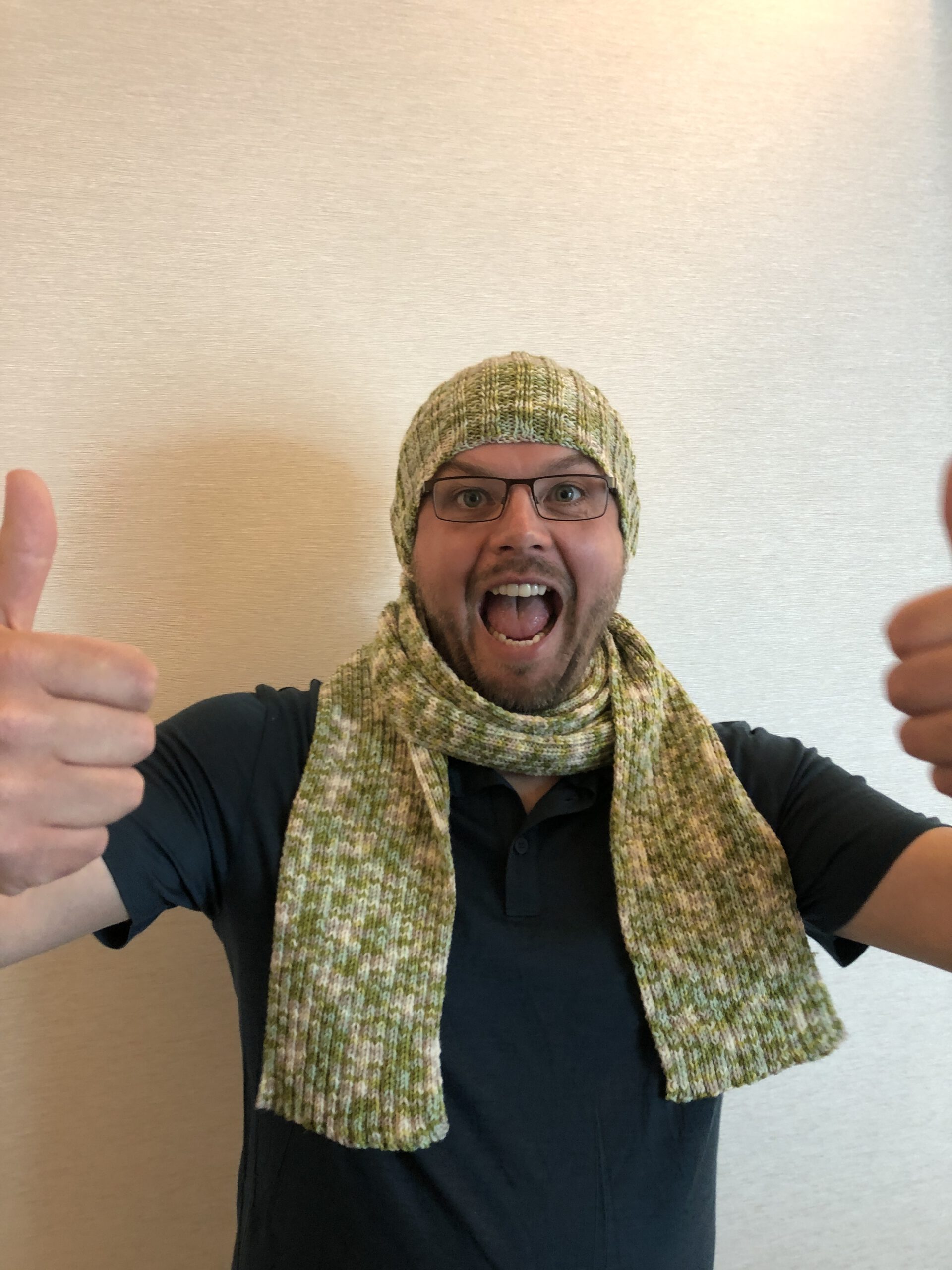 Knitted multicolored Scarf in merino - Image 5